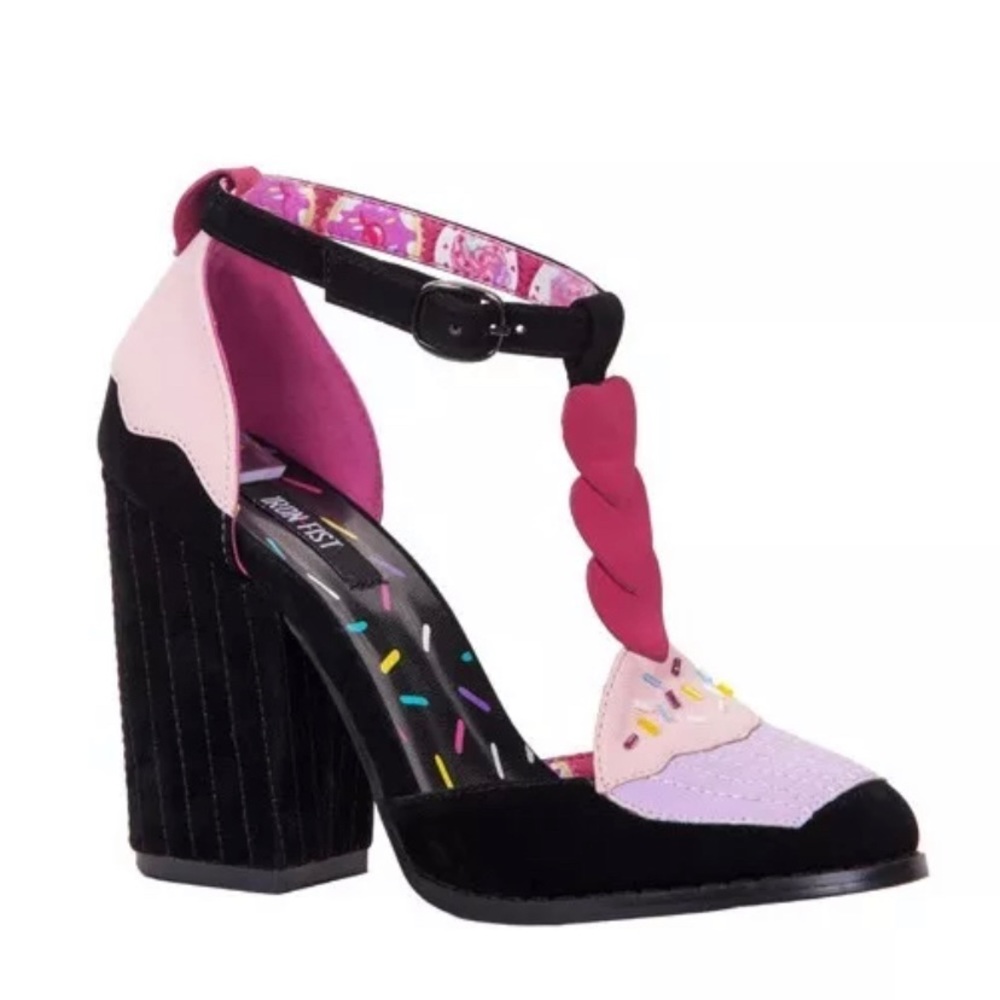 Iron Fist Cupcake block Heels Sz 9/40